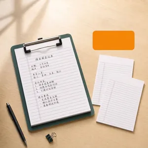A5 tear-off notepad for clipboards, 50 sheets, ideal for meeting notes and office use