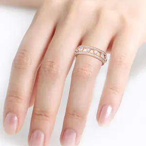 Luxury S925 Sterling Silver 18K Gold Plated Hollow Water Drop Rhinestone Open Ring For Women Elegant Full Rhinestone Statement Finger Ring Jewelry