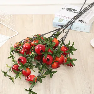 Artificial Pomegranate Fruit Branch Fake Berries Plant Simulated Flower Stem Home Indoor Garden Party Decoration