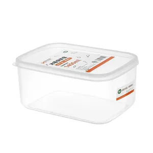 1400ml transparante plastic voedselcontainer met luchtdicht deksel voor koelkastopslag