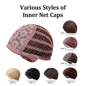 Various styles of breathable mesh inner caps for short hair Bob wigs and hairpieces