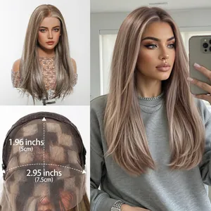 Detail view of 13x6 HD lace wig interior cap showing 5cm by 7.5cm dimensions.