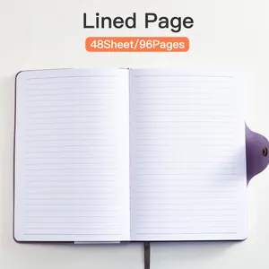 Professional A5 hardcover faux leather notebook featuring lined pages and secure buckle closure