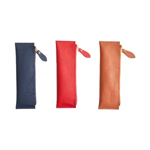 Astucci in vera pelle di alta qualità nei colori blu, rosso e marrone per studenti (82)