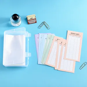 100 Briefumschlag Spar-Challenge Box Set mit bunten Budget-Tracker Blättern