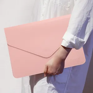 Elegante funda rosa para portátil tipo sobre con acabado mate para MacBook y portátiles