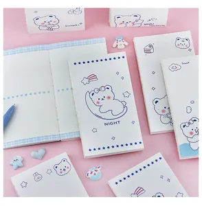 Cute white bear illustration notebooks for creative journaling and daily planning