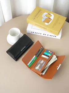 Minimalist long women's wallet with large capacity and multiple card slots organizer