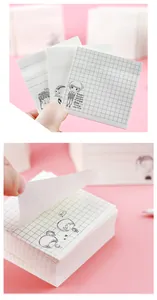 Détail de l'illustration de dessin animé de fille sur notes autocollantes