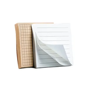 Set di foglietti adesivi minimalisti con motivi a griglia e linee per appunti e messaggi.