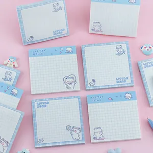 Schattige Little Bear ruitjes memoblaadjes met 50 vellen voor dagelijkse notities nu.