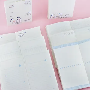Cute polar bear themed journal notebook set with grid and lined inner page designs