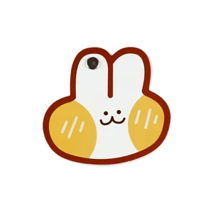 Cute rabbit shaped portable pocket notebook with metal binder ring for student vocabulary