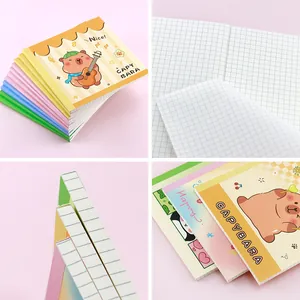 Cute Capybara themed square grid notebook for creative journaling and daily notes