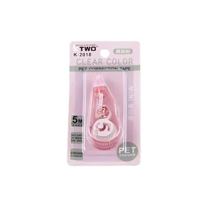 Mini nastro correttore PET rosa da 5 m per una copertura liscia e chiara