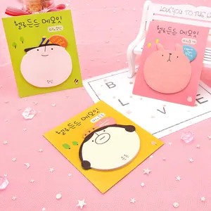 Notas Adhesivas de Personajes de Dibujos Animados Coreanos Muñeco de Nieve Conejo Bloc de Notas Autoadhesivo para Estudiantes Oficina Premios