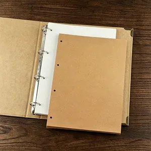 A4 Kraftpapier-Ringbuch-Fotoalbum für DIY-Scrapbooking und Reiseerinnerungen im Vintage-Stil