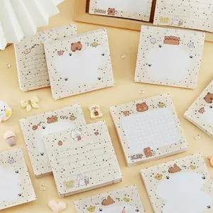 Cute Capybara Animal Series Memo Pads Healing Style Cartoon Sticky Notes For Office School Desktop Decoration Stationery
