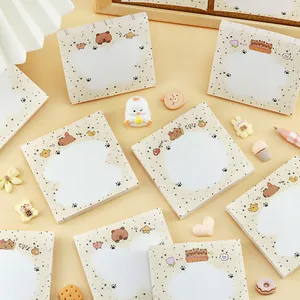 Cute capybara cartoon character sticky notes for student office memo pads stationery