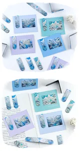 Creative Chinese style magnetic bookmarks featuring landscape oil painting art designs