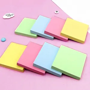 Notas Adhesivas Macaron Coloridas Bloc de Notas Autoadhesivo Grueso para Estudiantes Escuela Oficina Papelería Recordatorio de Mensajes