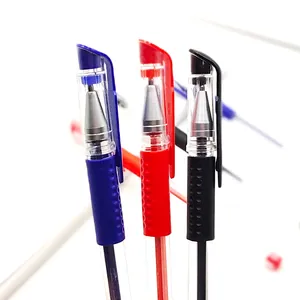 Professional European standard gel pens set in red black and blue for office writing