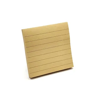 Note adesive in carta kraft marrone con linee orizzontali per ufficio e studenti.