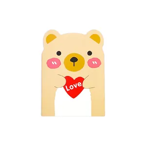 Cute cartoon bear portable notebook stationery with Love heart design for students