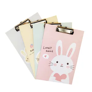 Cute A4 rabbit clipboards in pastel colors for students and office document storage