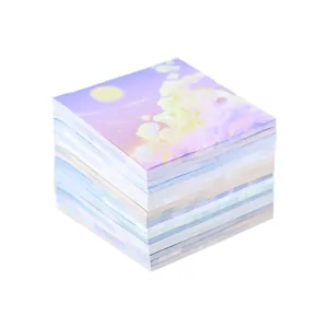 Decorative oil painting starry sky sticky note stack for scrapbooking and school memos