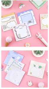 Cute animal themed sticky notes set with creative dialogue box designs for planners