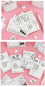Variety of cute cartoon non-adhesive memo pads with diverse layout designs