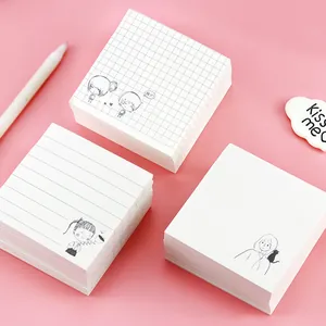 Bloc-notes créatifs avec illustrations de filles, pages lignées, quadrillées et blanches