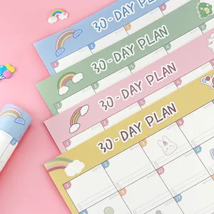 Large 30-day colorful desktop monthly planner for student study and time management