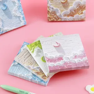Aesthetic oil painting style landscape memo pads for journaling, planning and scrapbooking