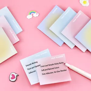 Ästhetische Pastell-Farbverlauf-Haftnotizen für Journaling und Bürobedarf in bunten Farben