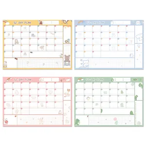 Colorful 30-day planner schedule set for student study time management and self-discipline.