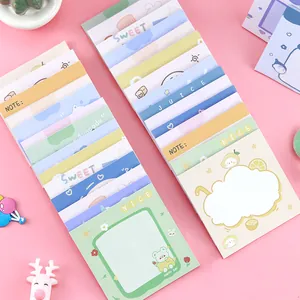 Cute pastel sticky notes set with creative cartoon dialog boxes for journaling