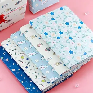 Cute cartoon patterned gift wrapping paper for DIY book covers and creative crafts