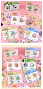 Cute cartoon magnetic bookmarks set featuring capybara panda and duck designs for kids