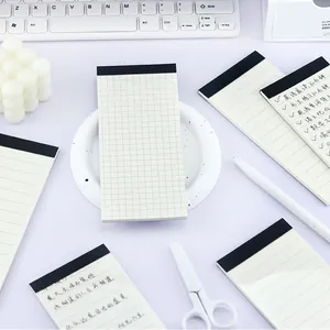 Minimalist long memo pad with black header for TODO lists, journaling, and notes