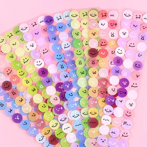 Cute Emoji Marbles Series Waterproof Stickers INS Style Round Labels For Planner Phone Case Water Bottle DIY Scrapbooking