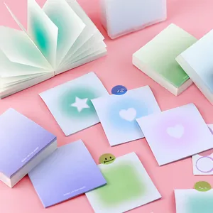 Aesthetic gradient color sticky notes and memo pads for student and office stationery