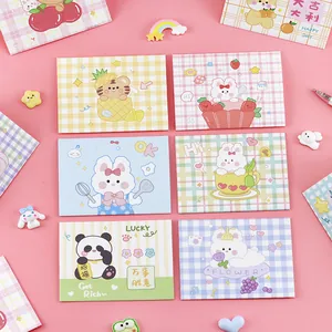 Lindas tarjetas de felicitación con diseños de conejos y pandas en suaves tonos pastel