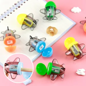 Mini airplane-shaped manual pencil sharpener in multiple colors for school students