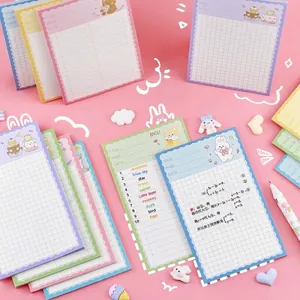 Blocco Note Creativo a Forma di Orso e Coniglio in Carta Ispessita Non Adesiva Per Studenti Vocabolario Manuale Fai da Te