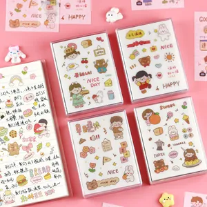 Süße Cartoon-PET-Aufkleber wasserdicht in Boxen für Scrapbooking und DIY-Journaling