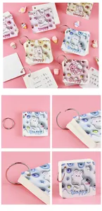 Cute rabbit mini loose-leaf ring notebook for students portable and pocket stationery