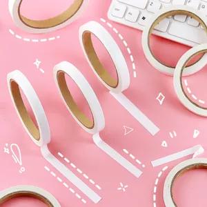 High Viscosity White Double Sided Tape Strong Adhesive Cotton Paper Tape For Handcraft DIY Office School Kindergarten Stationery Paper Fixing