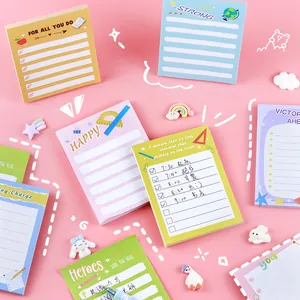 Notas Adhesivas Lista De Tareas Creativas Dibujos Animados Para Escuela Oficina Lindo Corazón De Niña Papel Memo Planificación Diaria